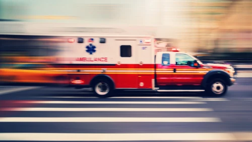 Ambulance speeding in New York